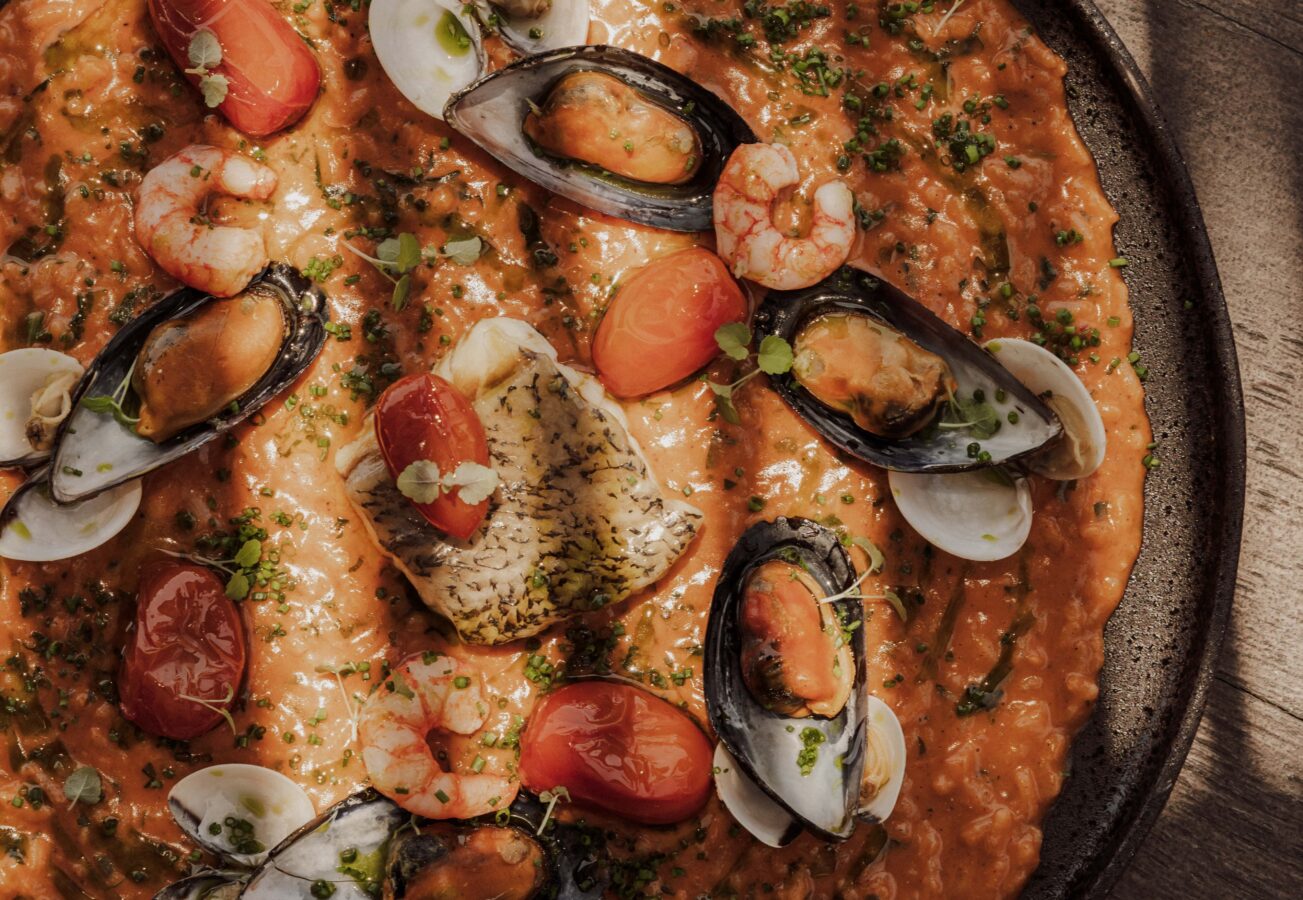 Delicious Seafood Risotto at Beach House Restaurant Casa Cook Samos