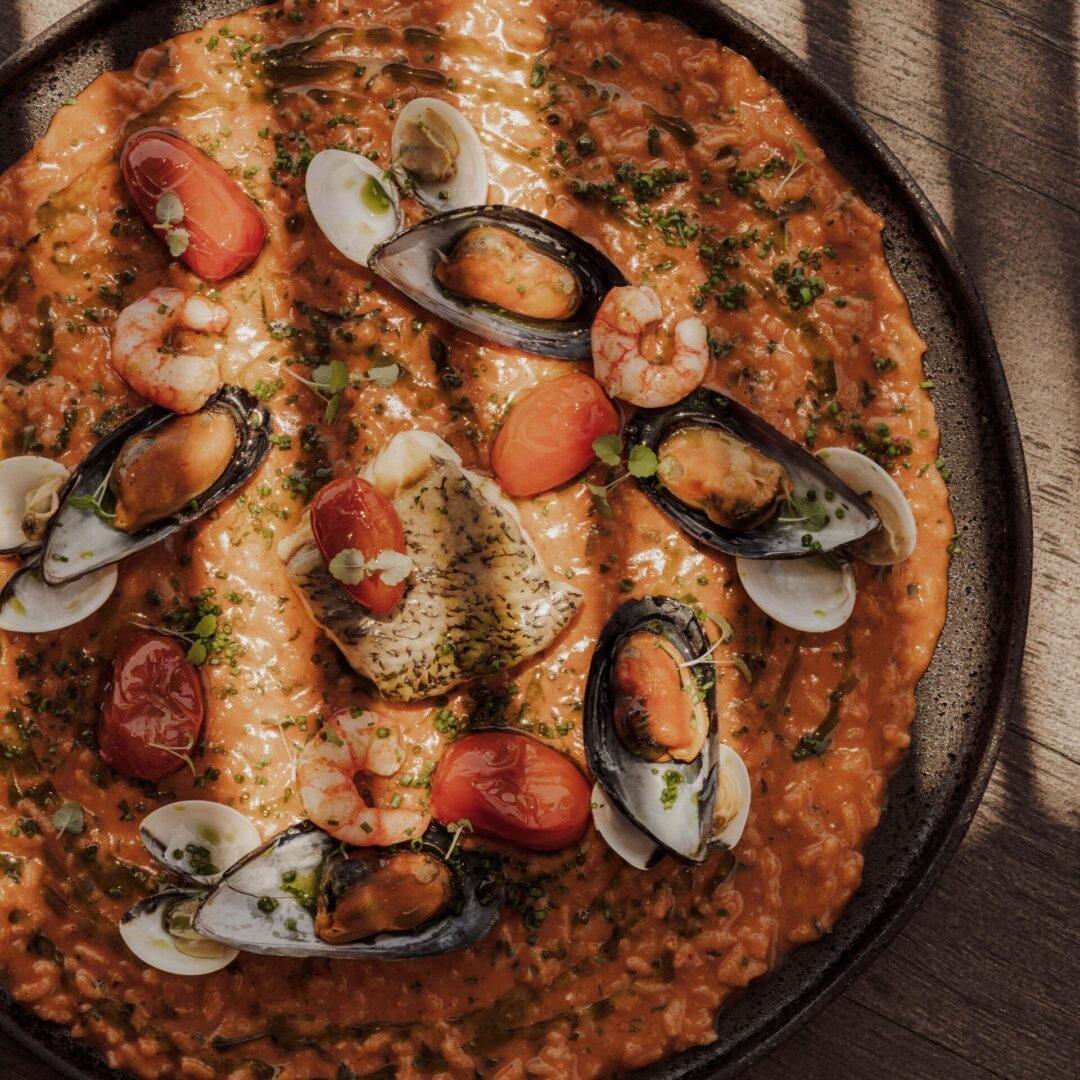 Delicious Seafood Risotto at Beach House Restaurant Casa Cook Samos