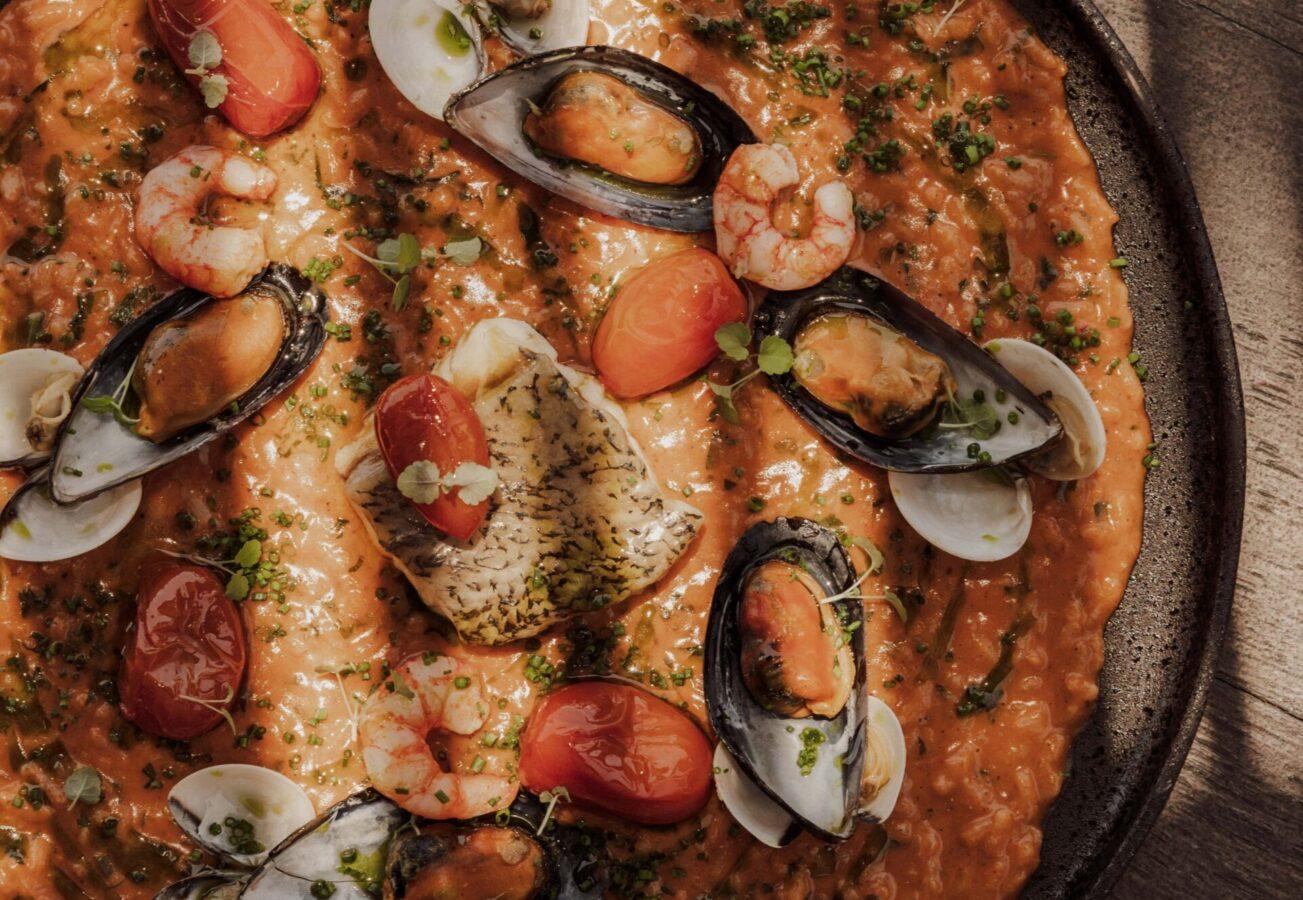 Delicious Seafood Risotto at Beach House Restaurant Casa Cook Samos