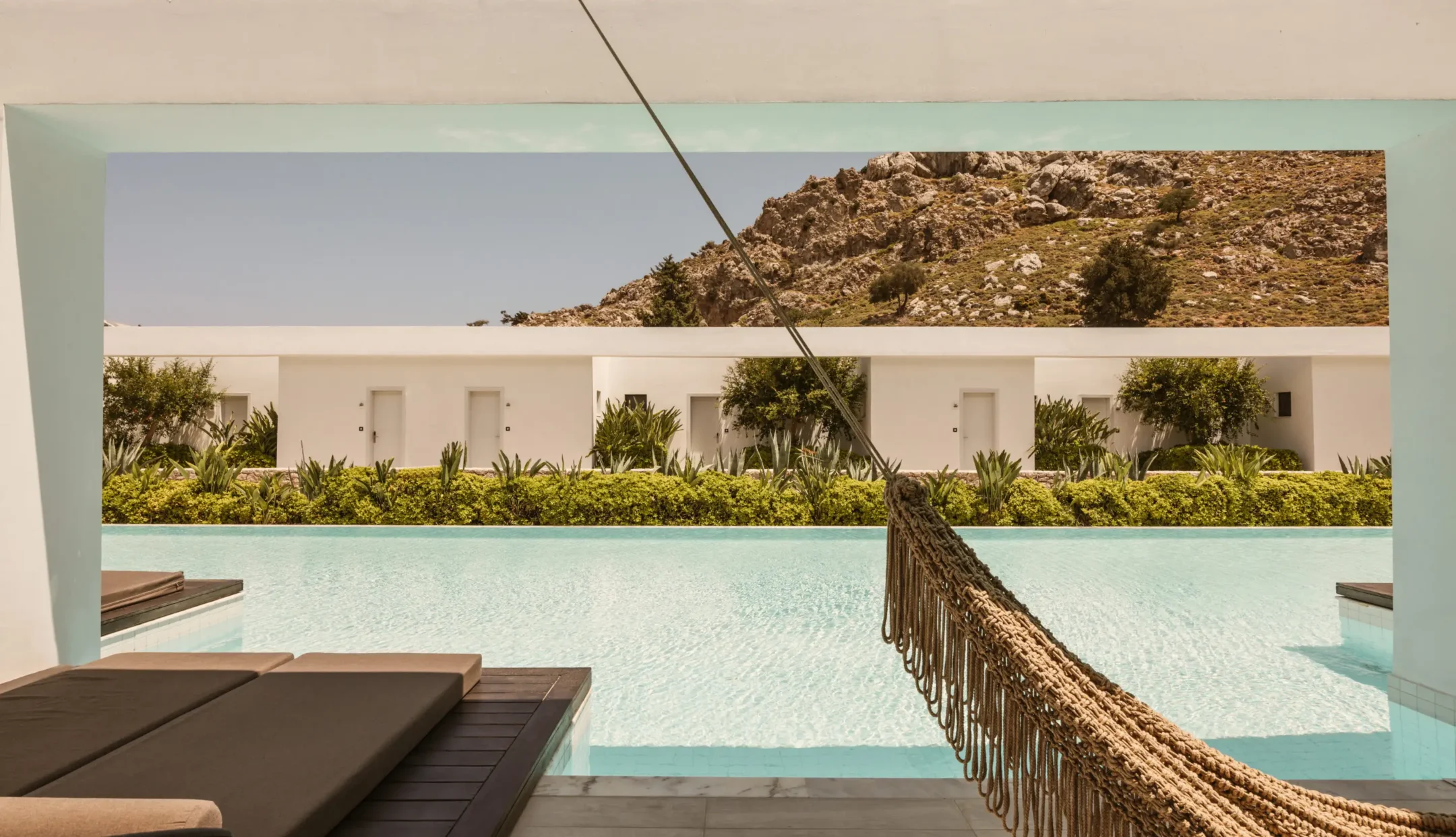 Standard room with the premium veranda, hammock and sharing pool
